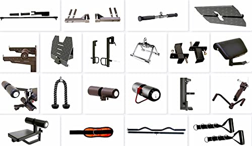 MiM USA Hercules EX Commercial All in One Gym Machine w/400 lb Weight Stack Jammer Arms Adj Bench Leg Press Leg Extension Arm Curl LAT Seat Complete Attachment