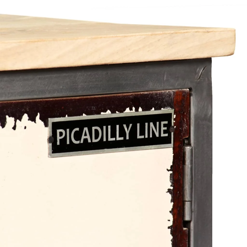 TV Stand Solid Wood Mango and Steel 47.2