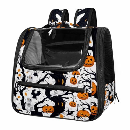 Halloween Pumpkin Pet Carrier Soft Sided Carrier for Small Medium Cats Dogs