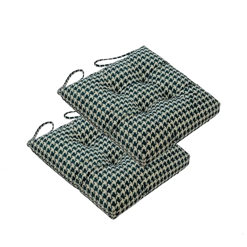 2-Pack Outdoor/Indoor Wicker Patio Seat Cushion Pad with Ties - Dining Chair Cushion, 17