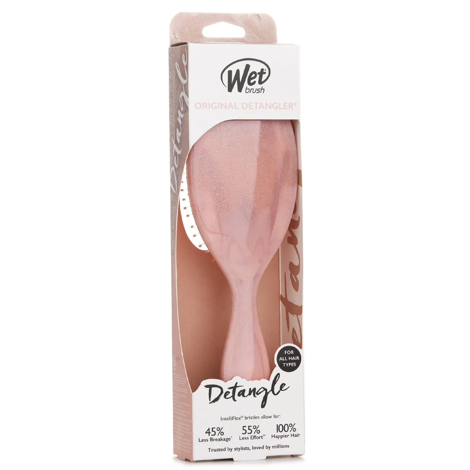 Wet Brush Original Detangler Glitter Waves Coral Hair Brush  1pc