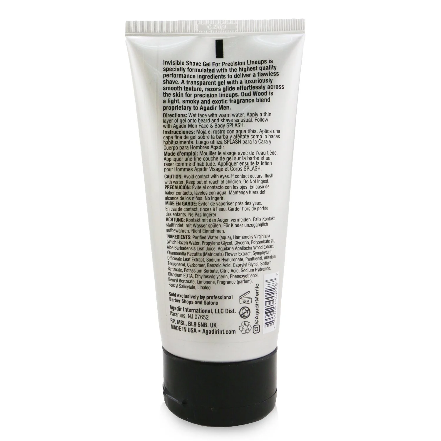 Agadir Argan Oil Agadir Men Invisible Shave Gel - Oud Wood  473ml/16oz