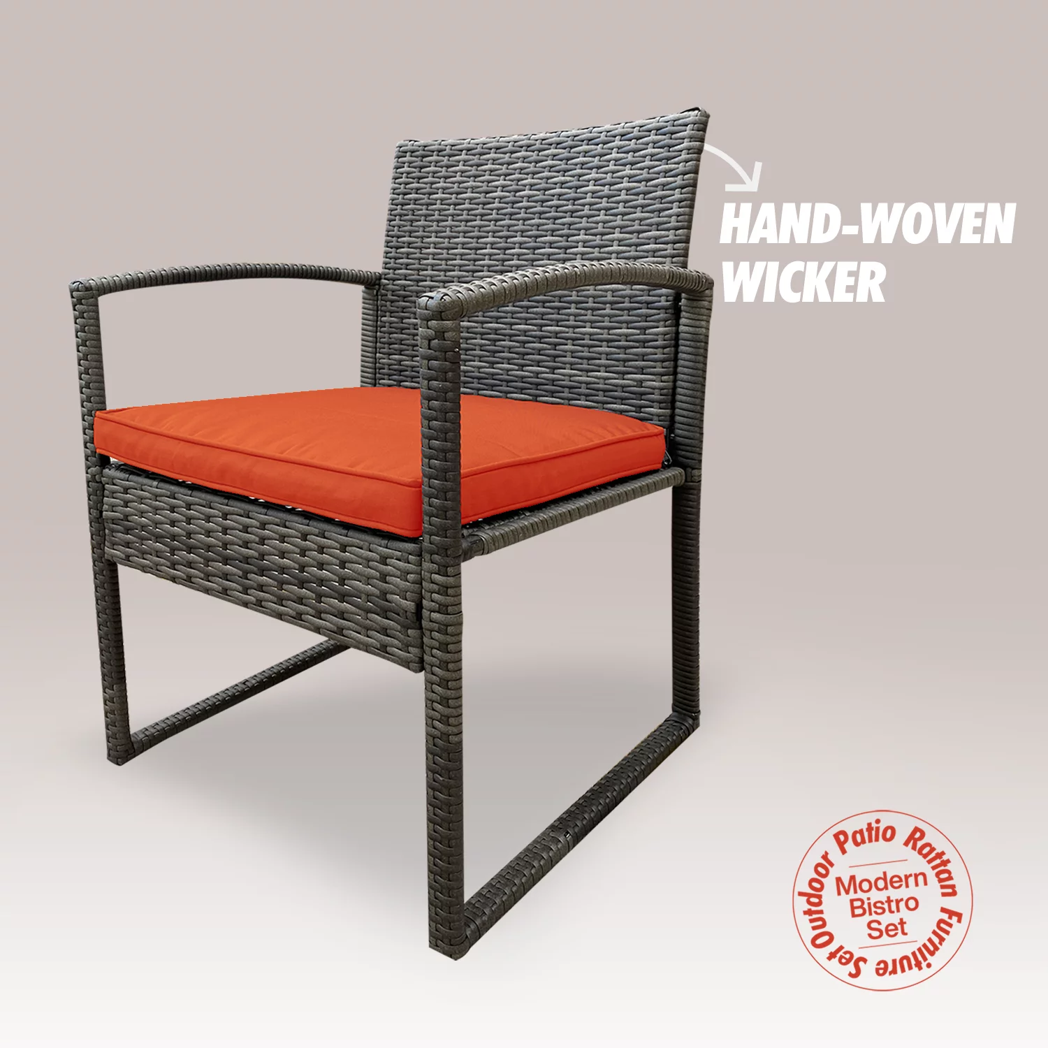 Avel 3-Piece Beautiful Bistro Rattan Furniture Set