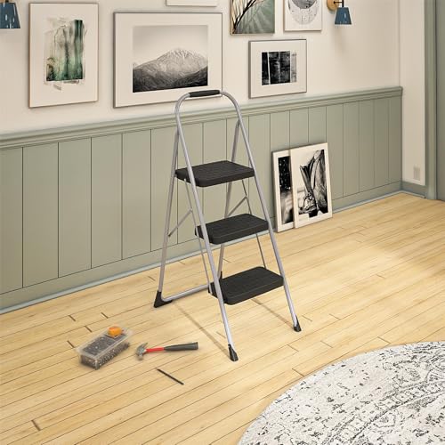 COSCO 2-Step Big Step, Steel Step Stool, Gray