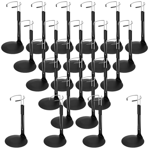 24 Pcs Doll Stands Adjustable Action Figure Stands with Expandable Waist Wire for 8
