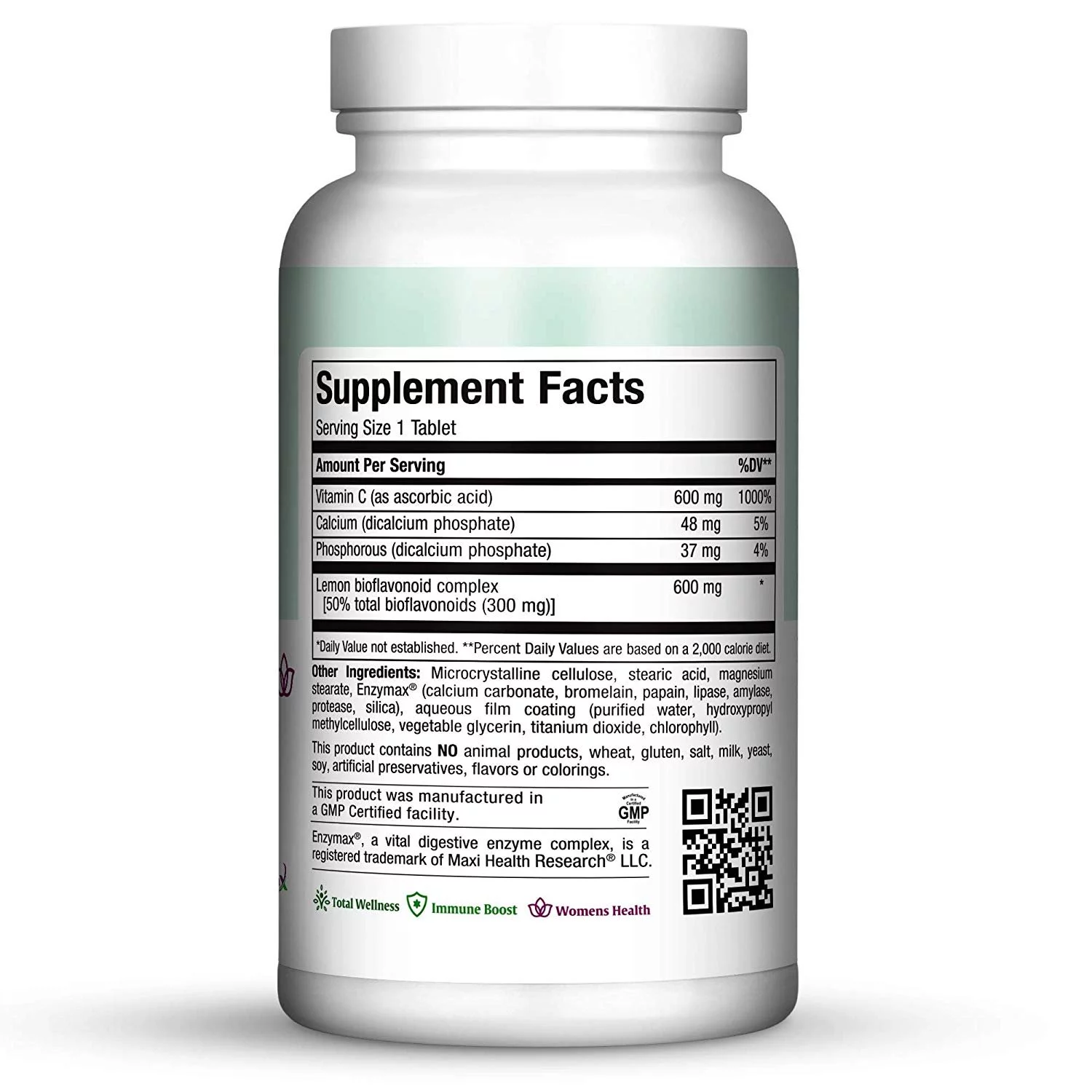 Maxi Health Kosher Pure-C-Bio Vitamin C 600 Mg - 90 Tablets