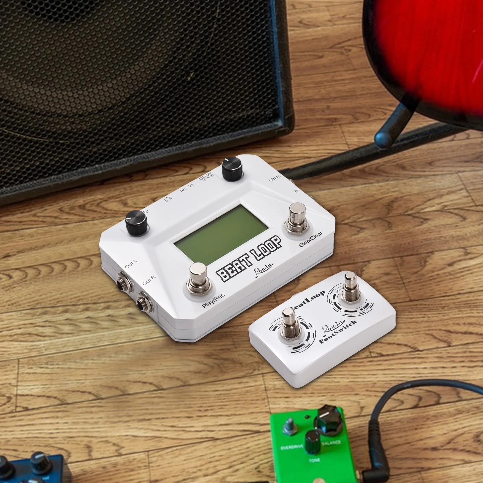 Nebublu Audio effect machine,Pedal 40 Drums Display 3.5mm Input Drums LCD Display drum audio BUZHI Drum 40 Drums LCD Pedal Looper Pedal Looper Pedal 40 LCD Display 3.5mm Audio Input looper pe