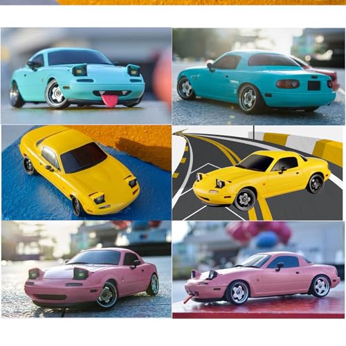 LD1899 1/18 RC Drift Car GTR R34 2.4GHz RWD with Gyroscope on-Road Alloy Body Shell Racing Cars Radio Control (Blue)