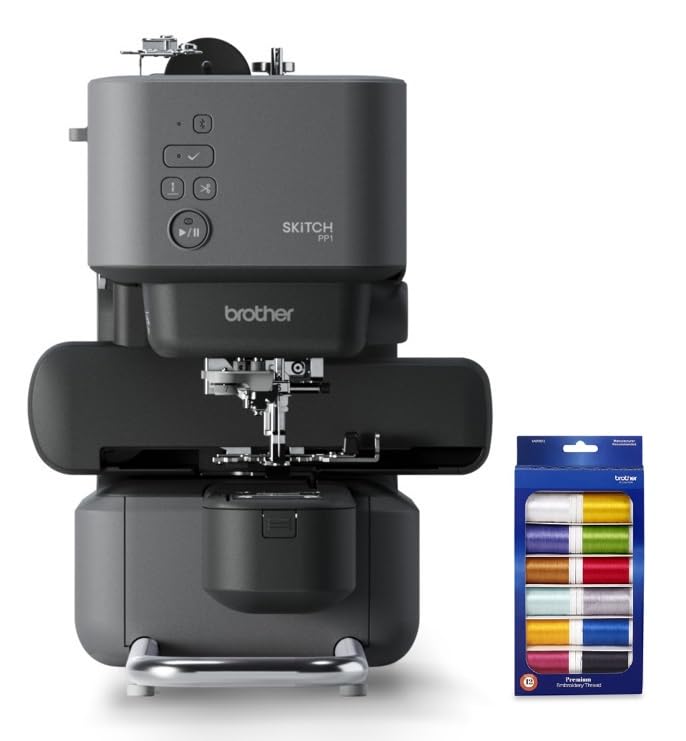 Brother Skitch Single-Needle Embroidery Machine powered by the required Artspira mobile app, 4” x 4” Embroidery Area, Bluetooth Connected