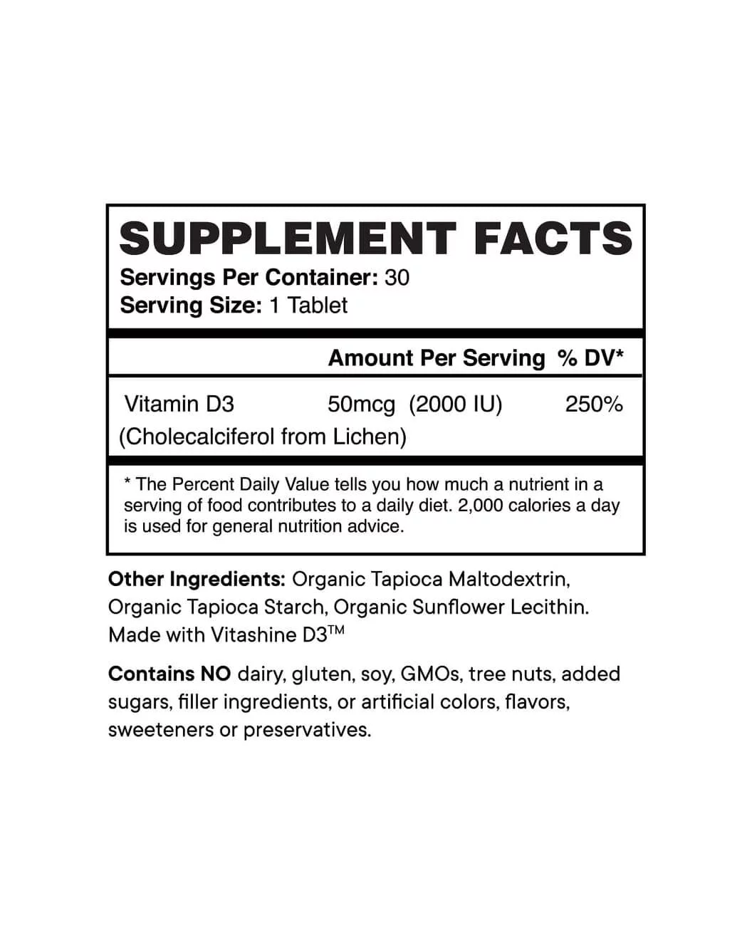 Plant-based Vitamin D Tablets