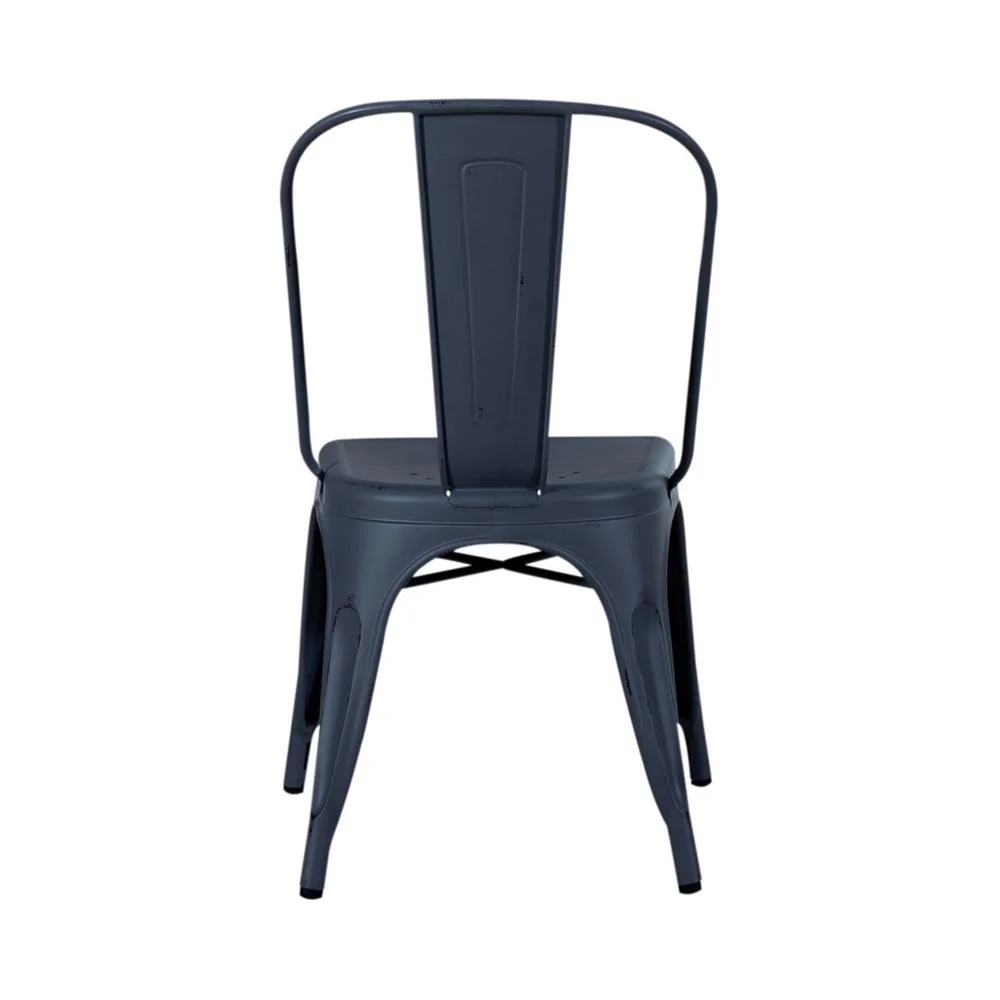 Liberty Furniture Industries Bow Back Side Chair- Navy