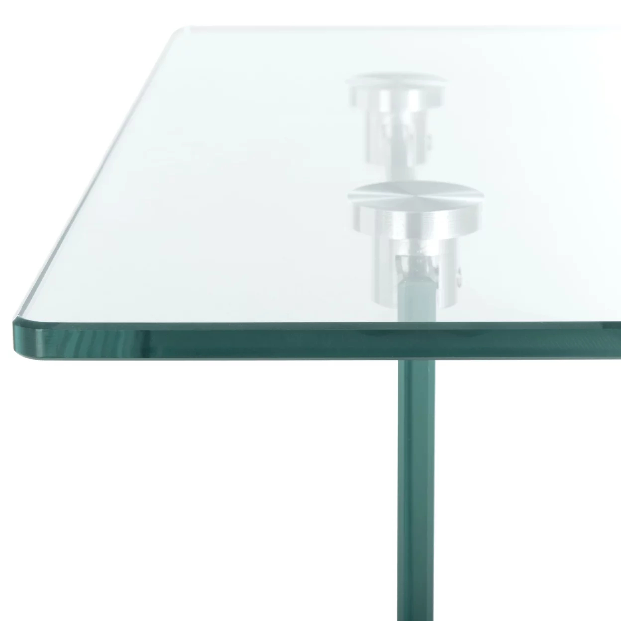 SAFAVIEH Kayley Modern 2-Tier Glass Accent Table, Natural