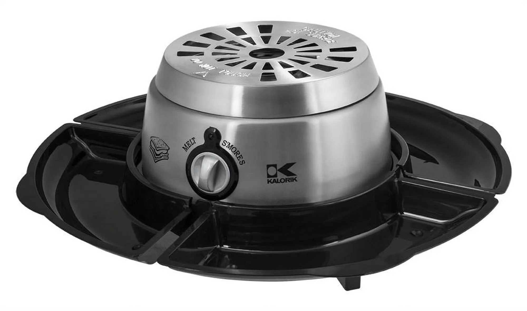 2-in-1 S'mores Maker with Chocolate Fondue in Silver