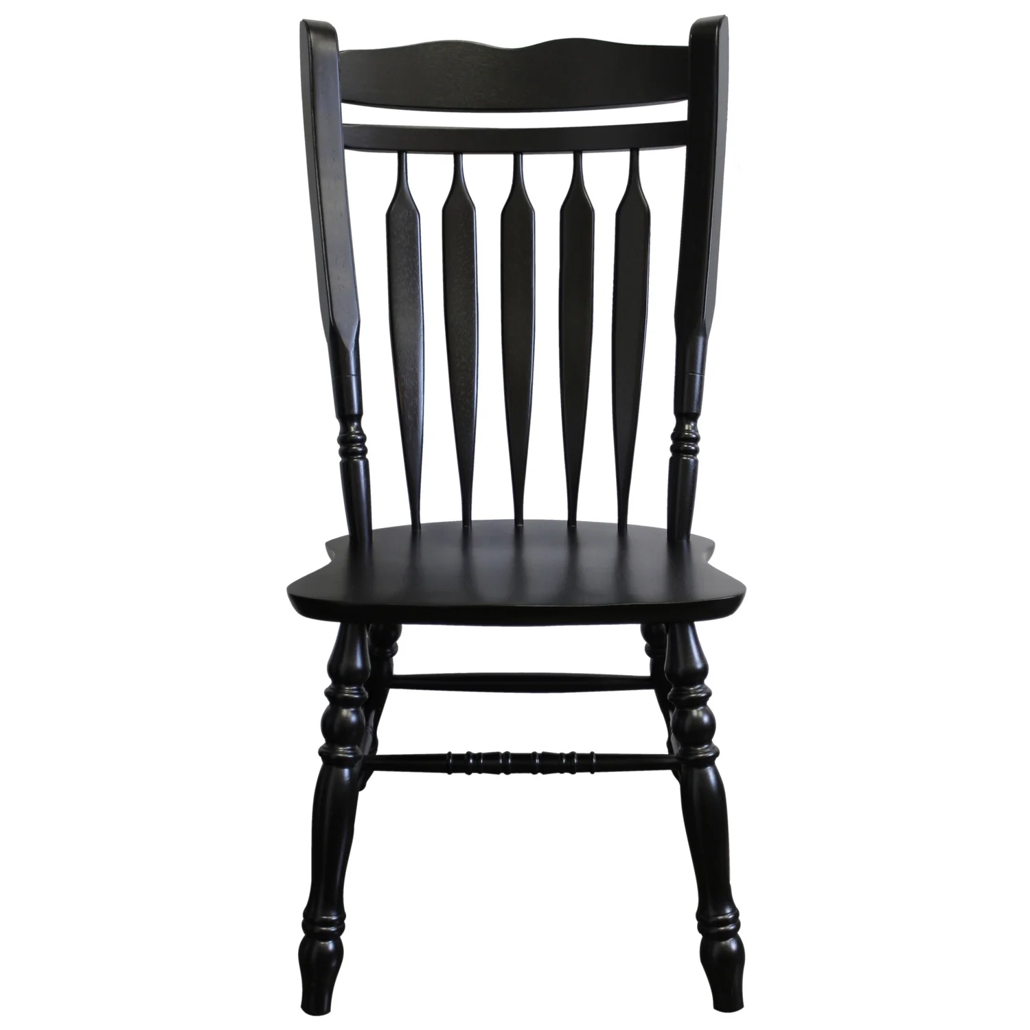 Sunset Trading Black Cherry Selections Wood Dining Chairs in Black (Set of 2)