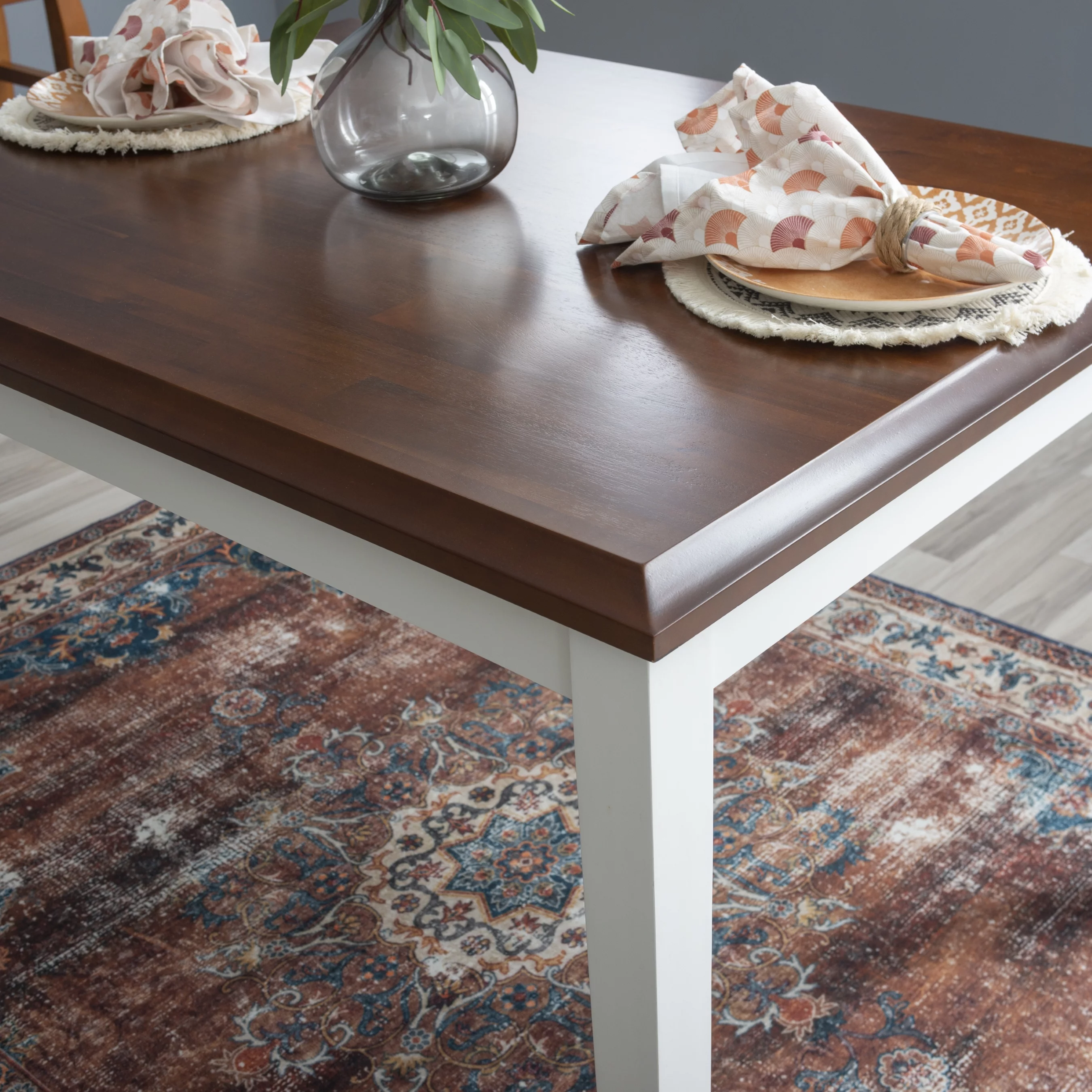 Harrison 5-Piece Dining Set, Cherry and White