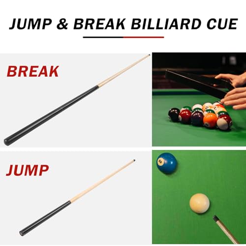 Jump Break Stick Cue, Heavy Hitter Jump Break Cue,2/3 Piece Pool Stick 21~25oz