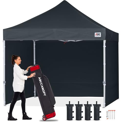 ABCCANOPY Easy Pop Up Canopy Tent with Sidewalls 10x10 Commercial -Series, White