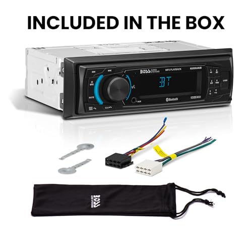 BOSS Audio Systems 616UAB Car Stereo With Bluetooth - Single DIN, MP3, USB, Aux-in, AM/FM, No CD DVD Player