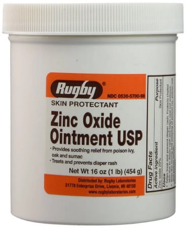 Rugby Zinc Oxide Ointment 1 Lb (16oz) Jar 1 Count