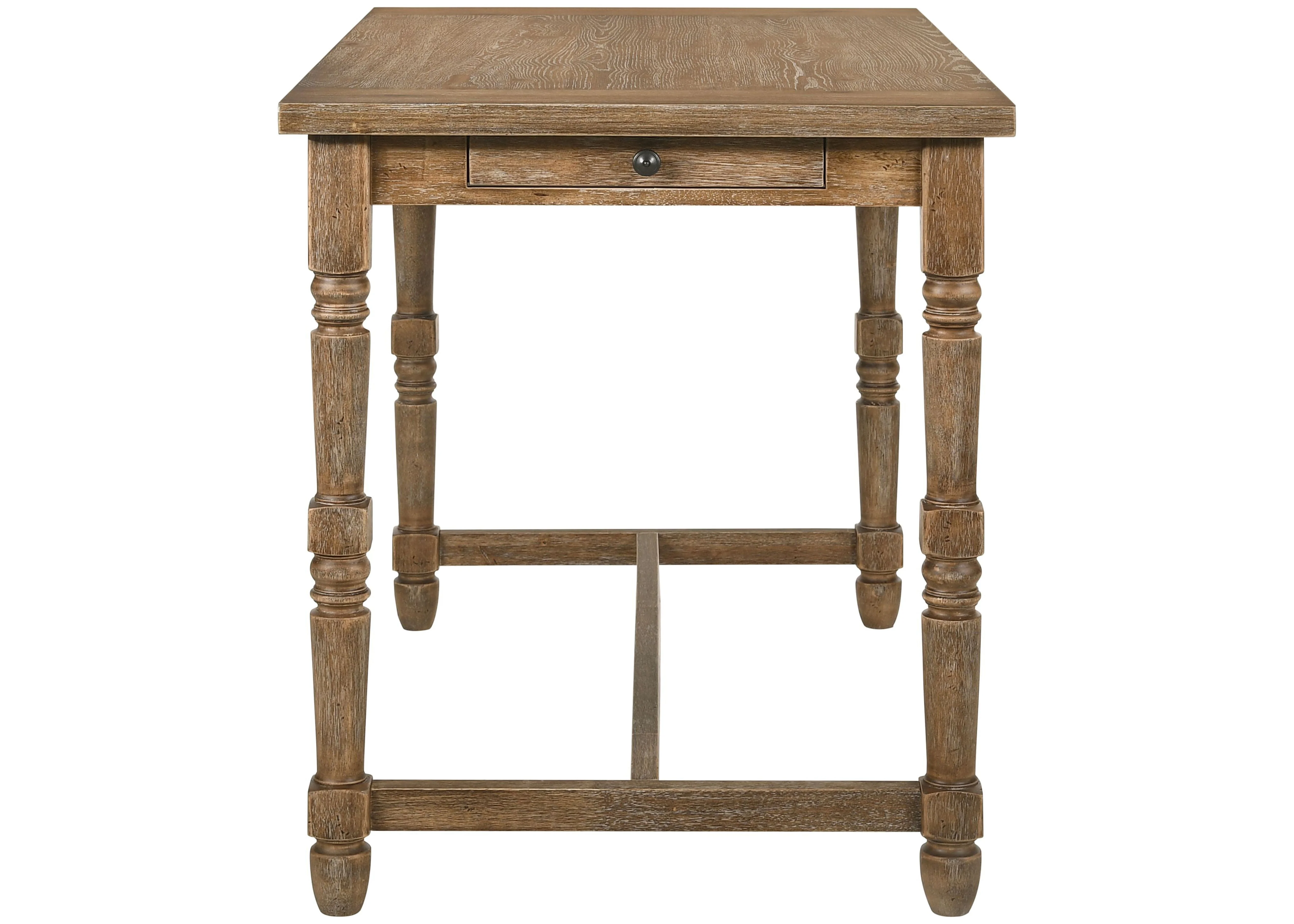 CoSoTower Counter Height Table, Weathered Oak Finish