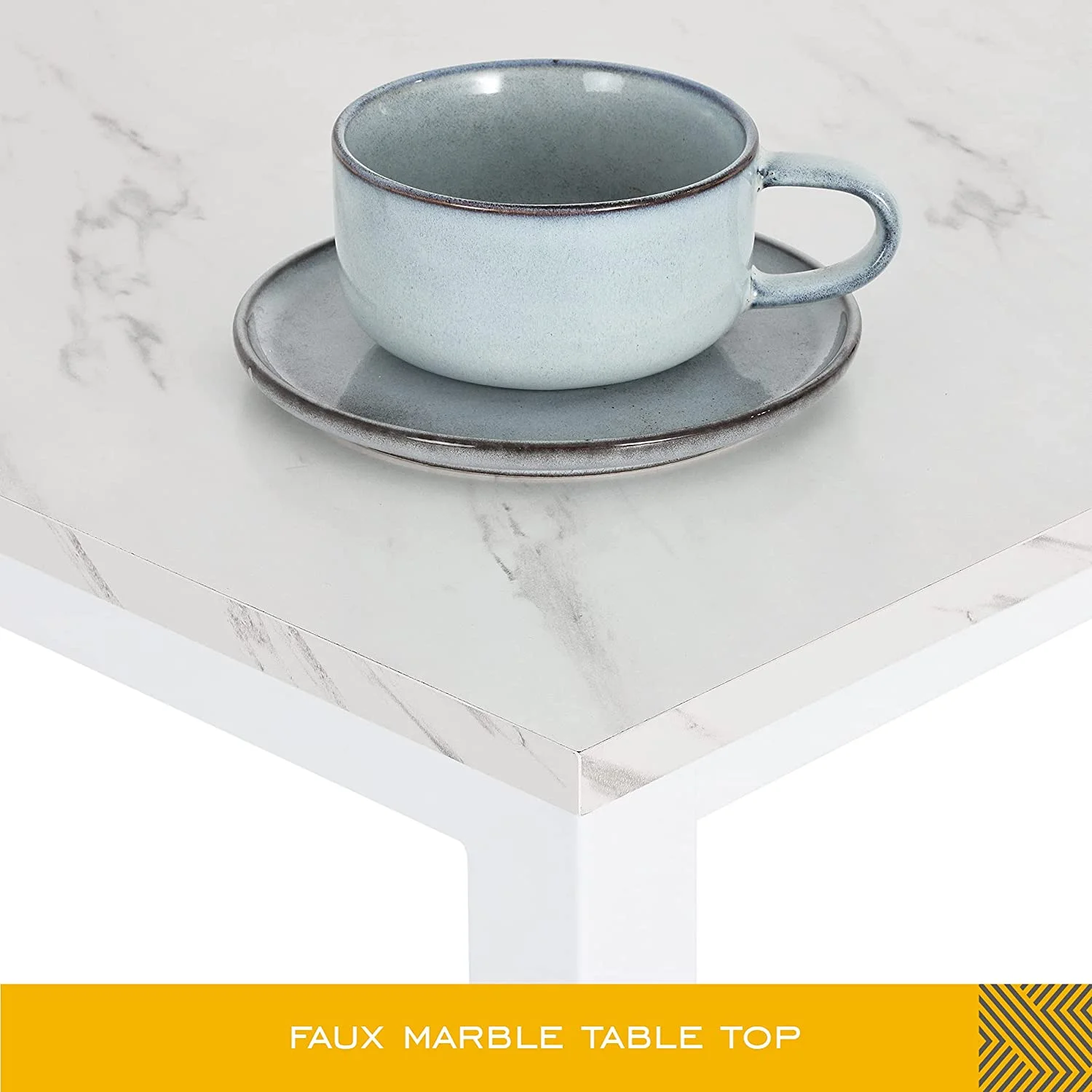 HOMOOI Kitchen Table Set with 2 Backless Stools,3-Piece bar Table and Chairs Set, White