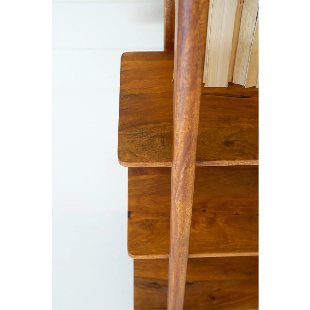 Kalalou Inc Mango Wood Bookshelf With Teak Finish