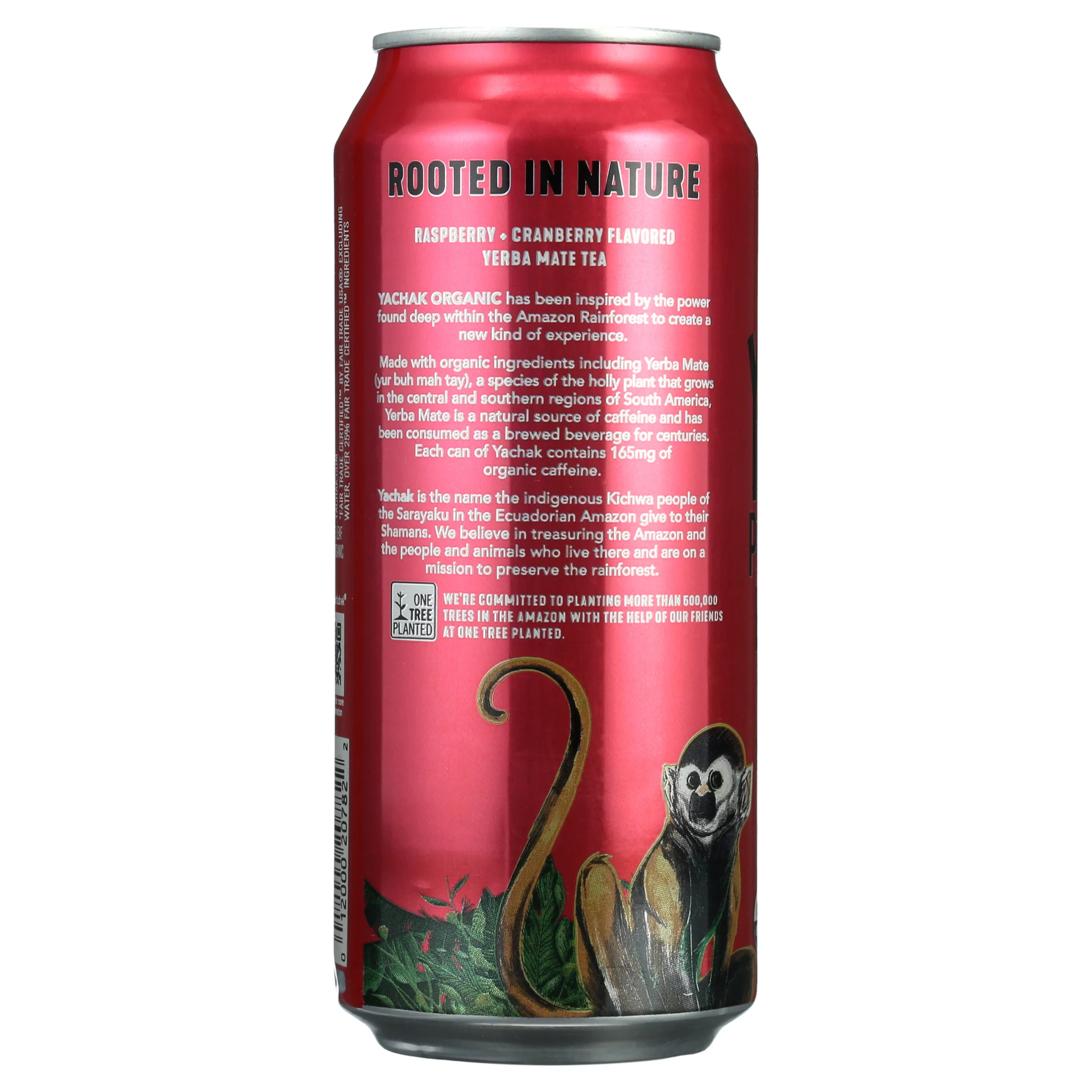 Yachak Yerba Mate Drink, Berry Red, 16 fl oz, 12 Pack Cans