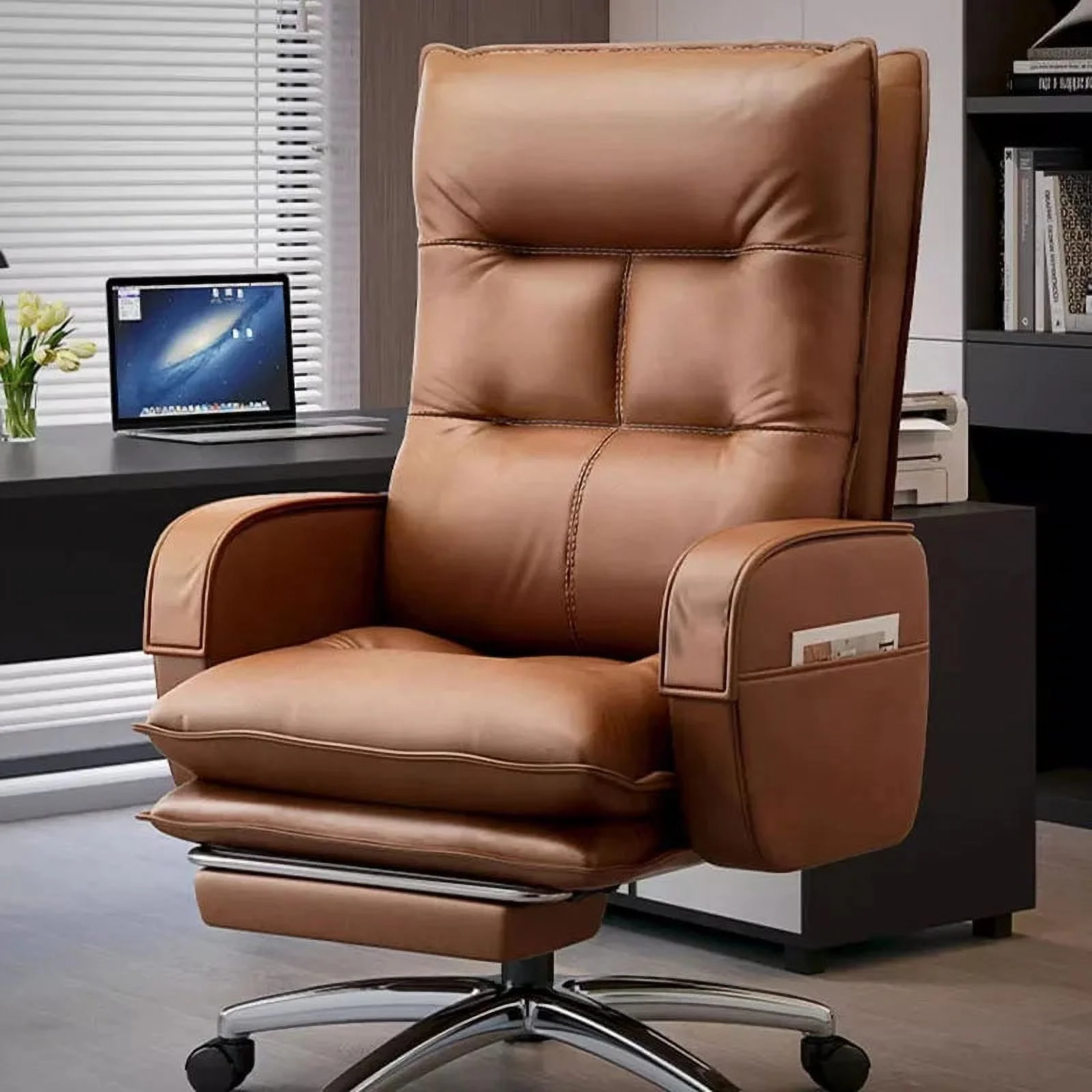 Swivel Genuine Leather Office Chairs Lunch Breaks High End Swivel Chairs Business Office Cowhide 컴퓨터의자 Furniture Room Office