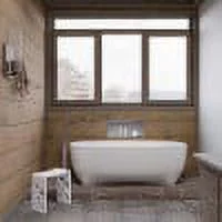 ABST88 Designer White Matte Solid Surface Resin Bathroom / Shower Stool