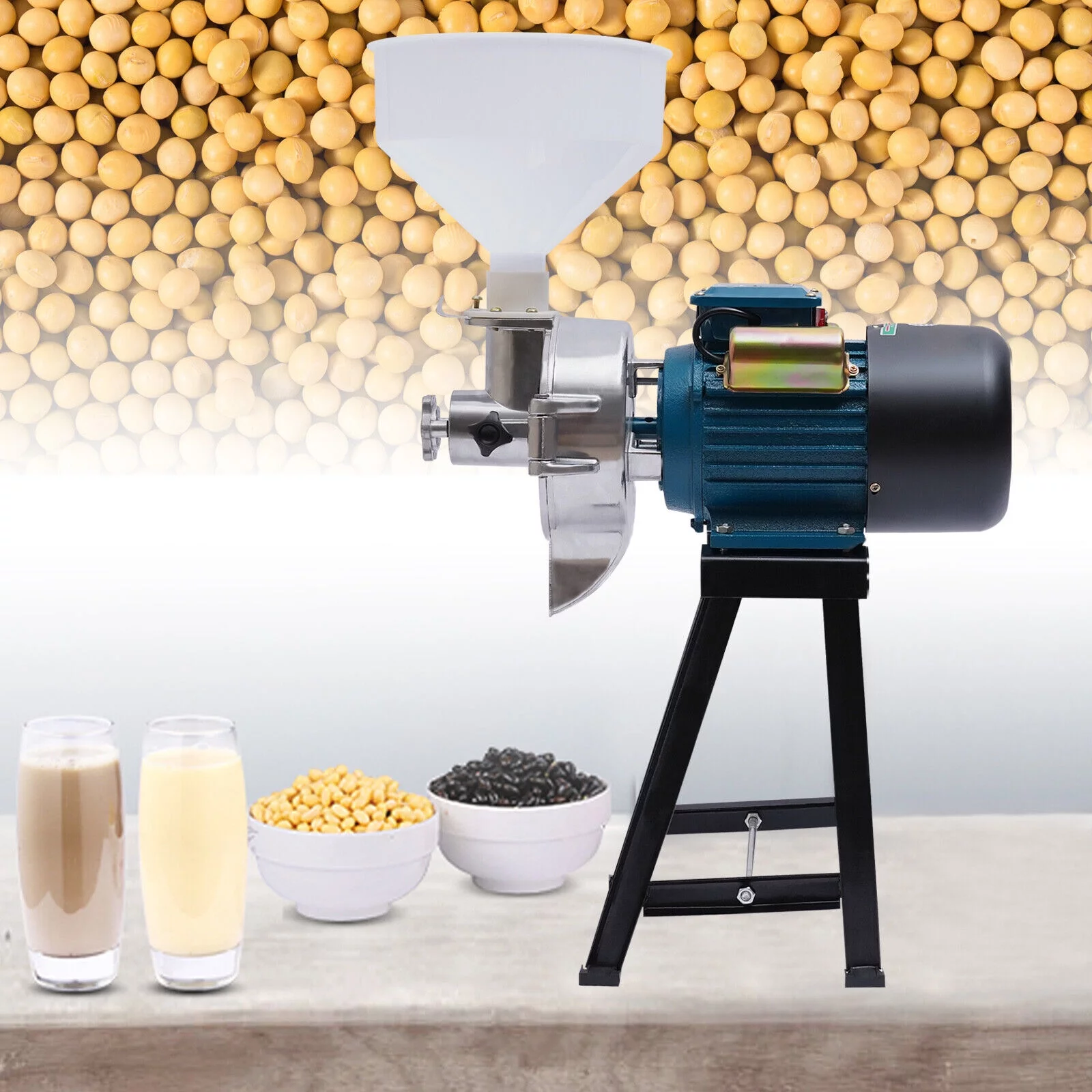 TFCFL 2200W 110V Grain Mills Electric Grain Grinder Corn Wheat Flour Mill W/Funnel