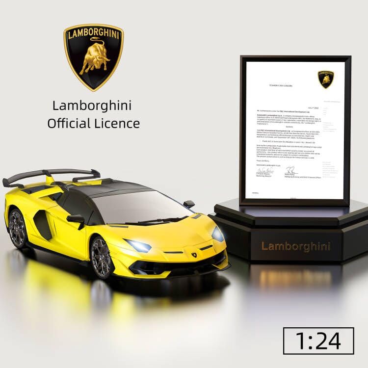 Lamborghini Remote Control Car, 1:24 Scale Electric Sport Racing Hobby Toy Car Lamborghini Model Vehicle for Boys Girls Birthday Gifts, Green