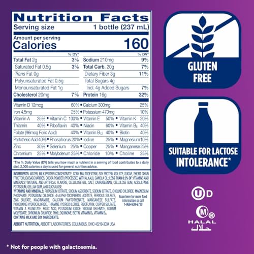 Ensure High Protein Vanilla Nutrition Shake with Fiber, Ready to Drink, 16g Protein and 27 Vitamins and Minerals, 8 fl oz, 24 Pack