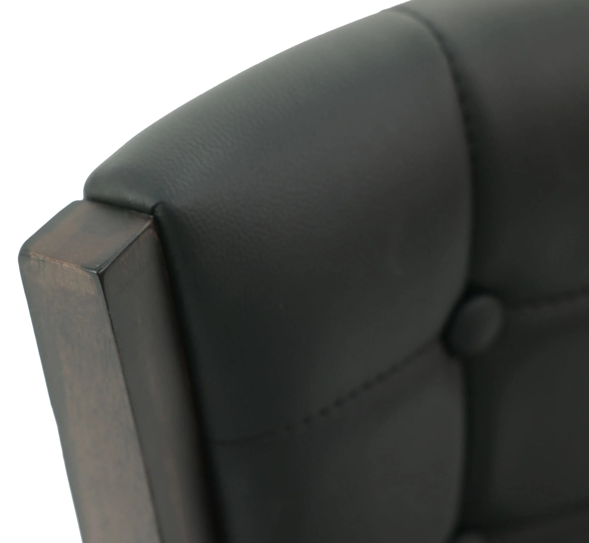 Poundex F1855 Faux Leather Counter Chair with Swivel Function, Black - Set of 2