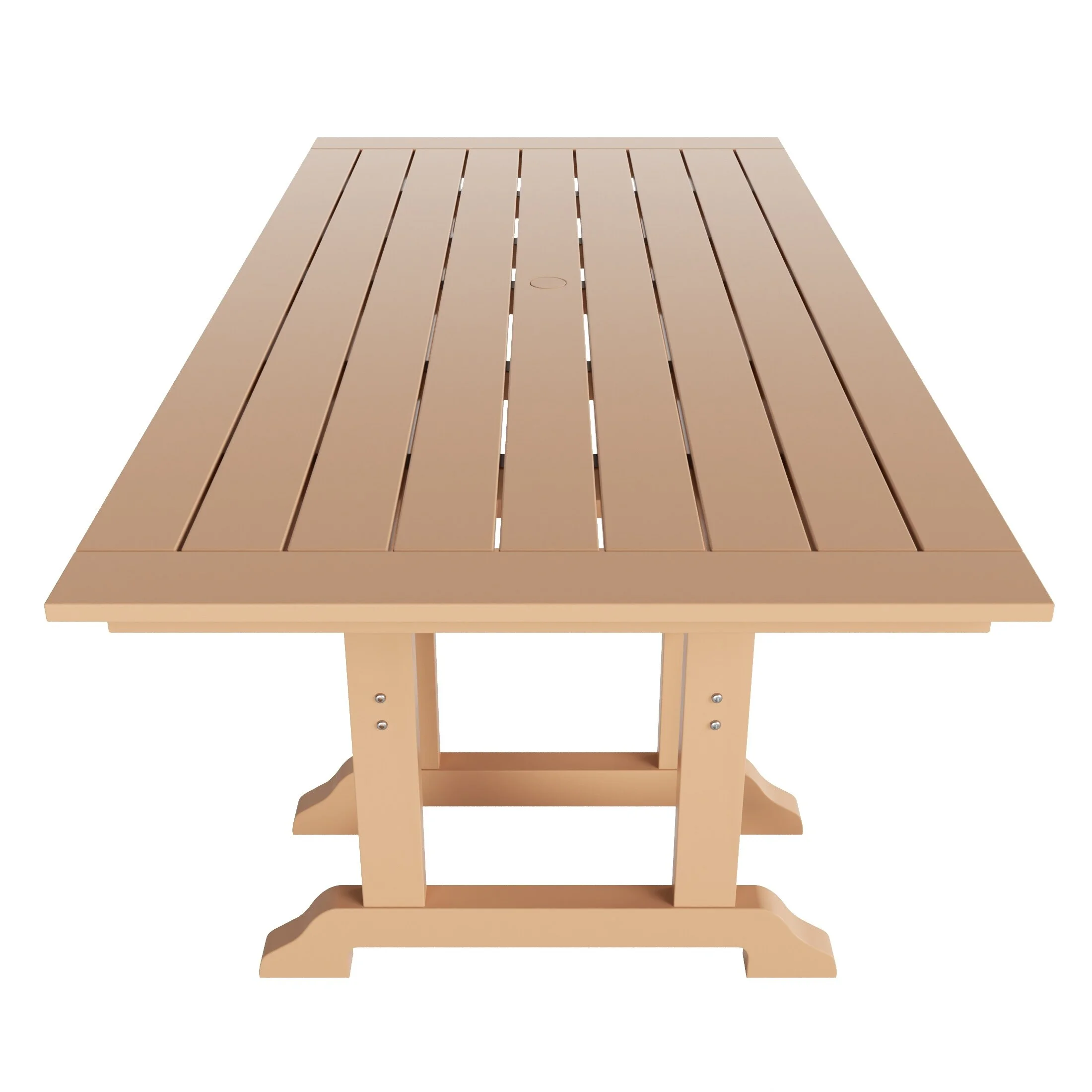 Polytrends Laguna Poly Eco-Friendly All Weather Rectangular Patio Dining Table Teak