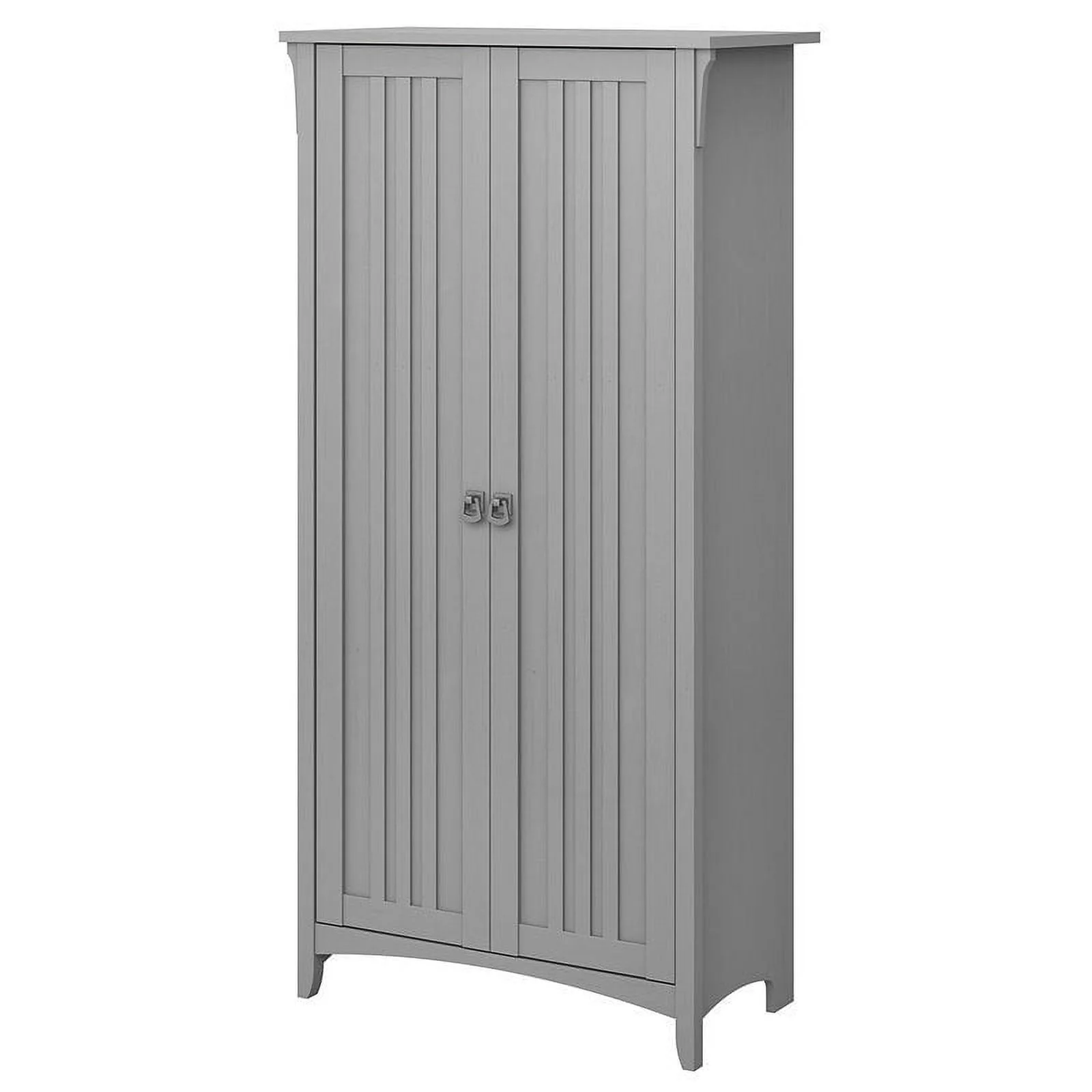 Bowery Hill Wood Furniture Kitchen Pantry Cabinet with Doors in Gray