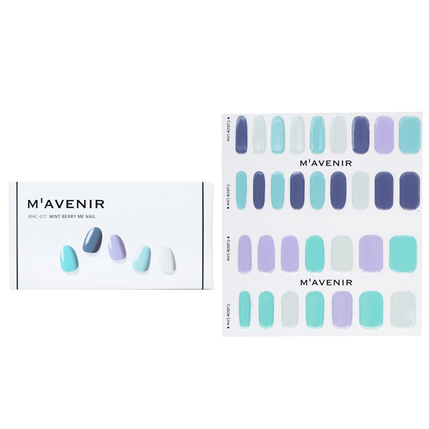 Mavenir Nail Sticker (Blue) - # Romantic Snow Night Pedi  36pcs