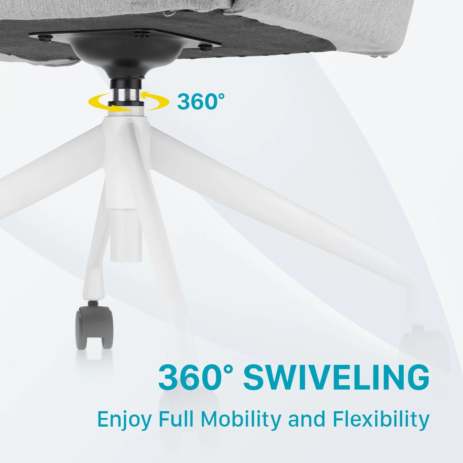 Furniture of America Danyal Mid-Century Two-Toned Fabric Swivel Desk Chair by