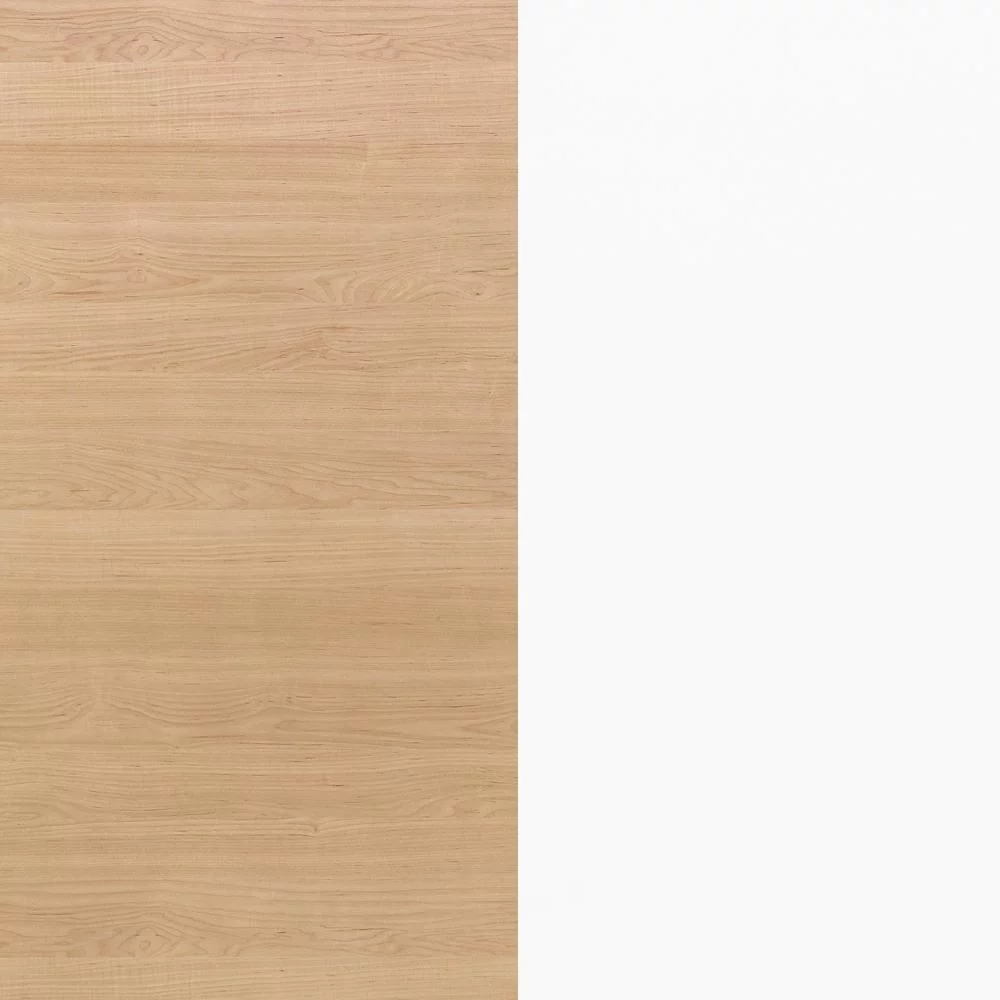 Nexera Modern 4 Drawer Chest in White and Natural Maple