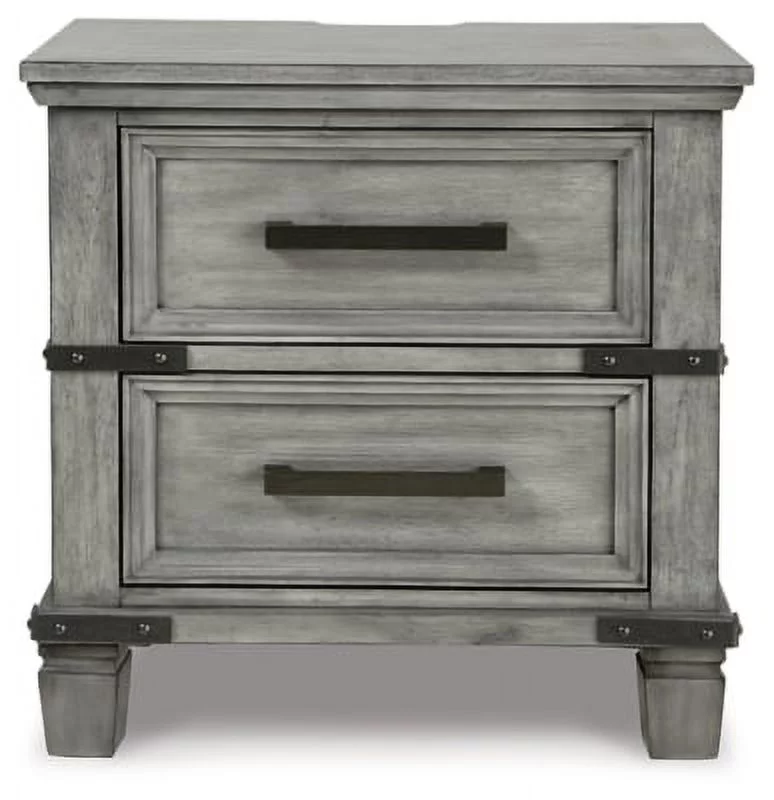 Signature Design by Ashley Russelyn 2 Drawer Nightstand, Gray