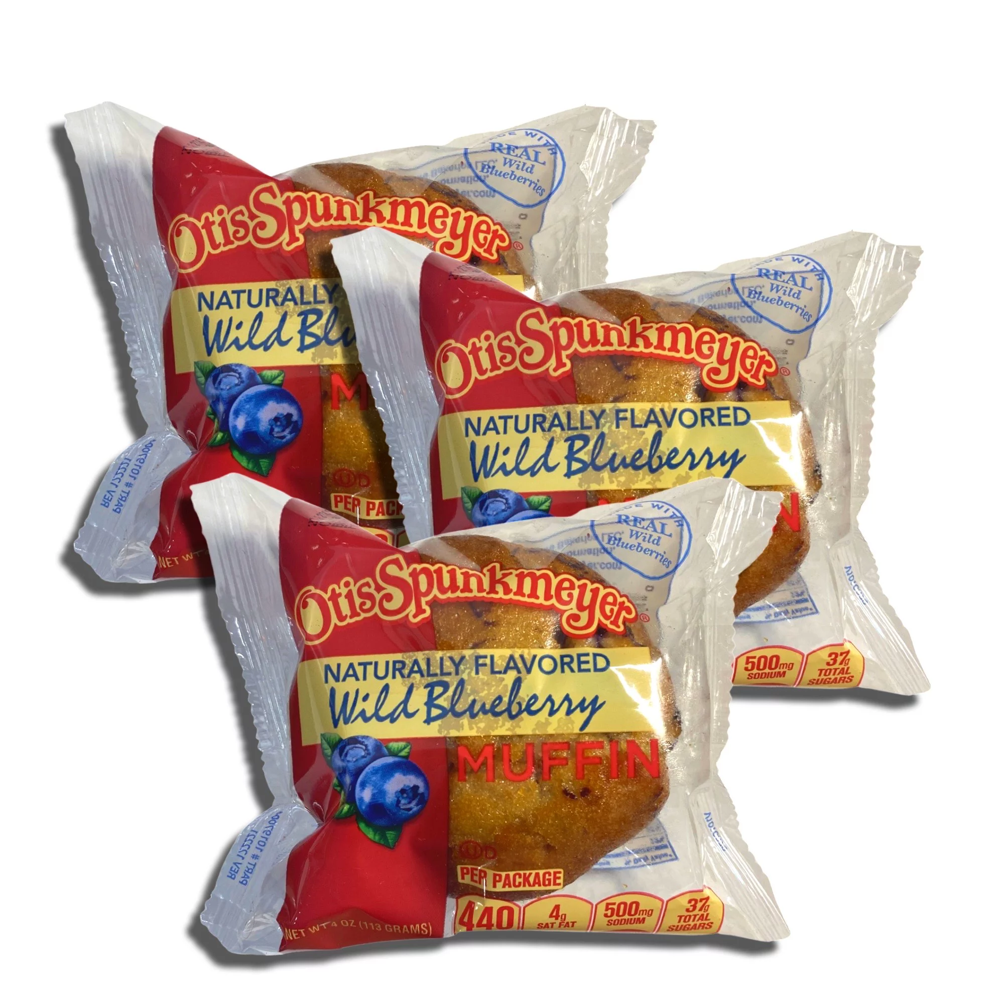 Tribeca Curations | Individually Wrapped Wild Blueberry Muffins by Otis Spunkmeyer | 4 Ounce | Pack of 12