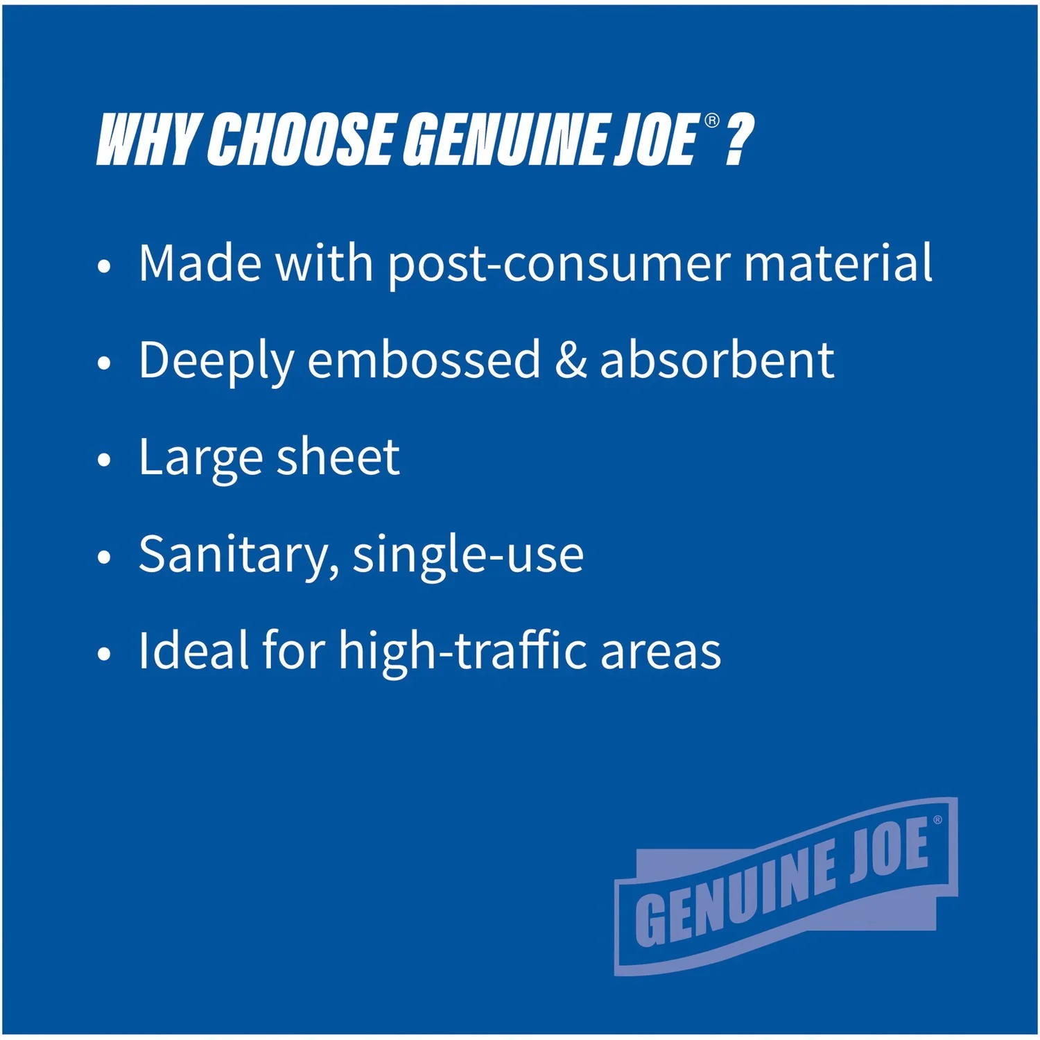 Genuine Joe, GJO21120, C-Fold Paper Towels, 2400 / Carton, White