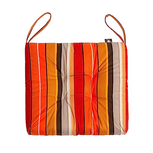 2-Pack Outdoor/Indoor Wicker Patio Seat Cushion Pad with Ties - Dining Chair Cushion, 17