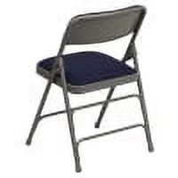 Flash Furniture 2 Pack HERCULES Series Curved Triple Braced & Double Hinged Navy Fabric Metal Folding Chair