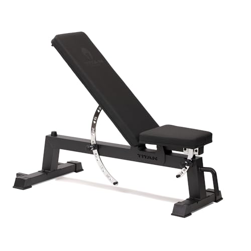 Titan Fitness Performance Series Adjustable Bench, Supports 650 LB Incline, Versatile Utility Bench for Home Gym Weightlifting,Strength Training, Flat, Incline, Upright Positions