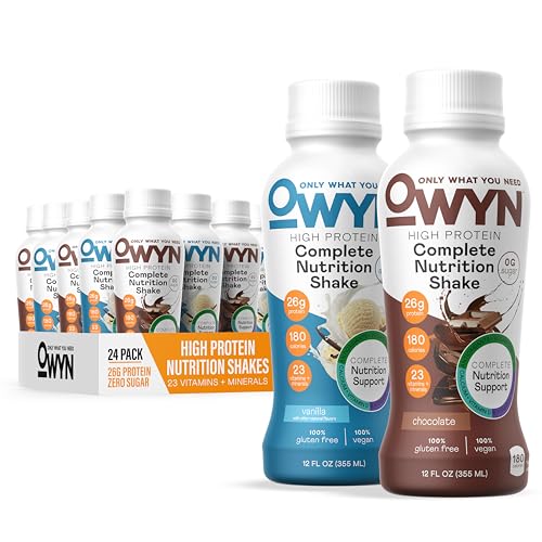 OWYN Only What You Need Protein Shake, High Protein Complete Nutrition Drink, Vanilla, 12 Fl Oz (12 Pack)
