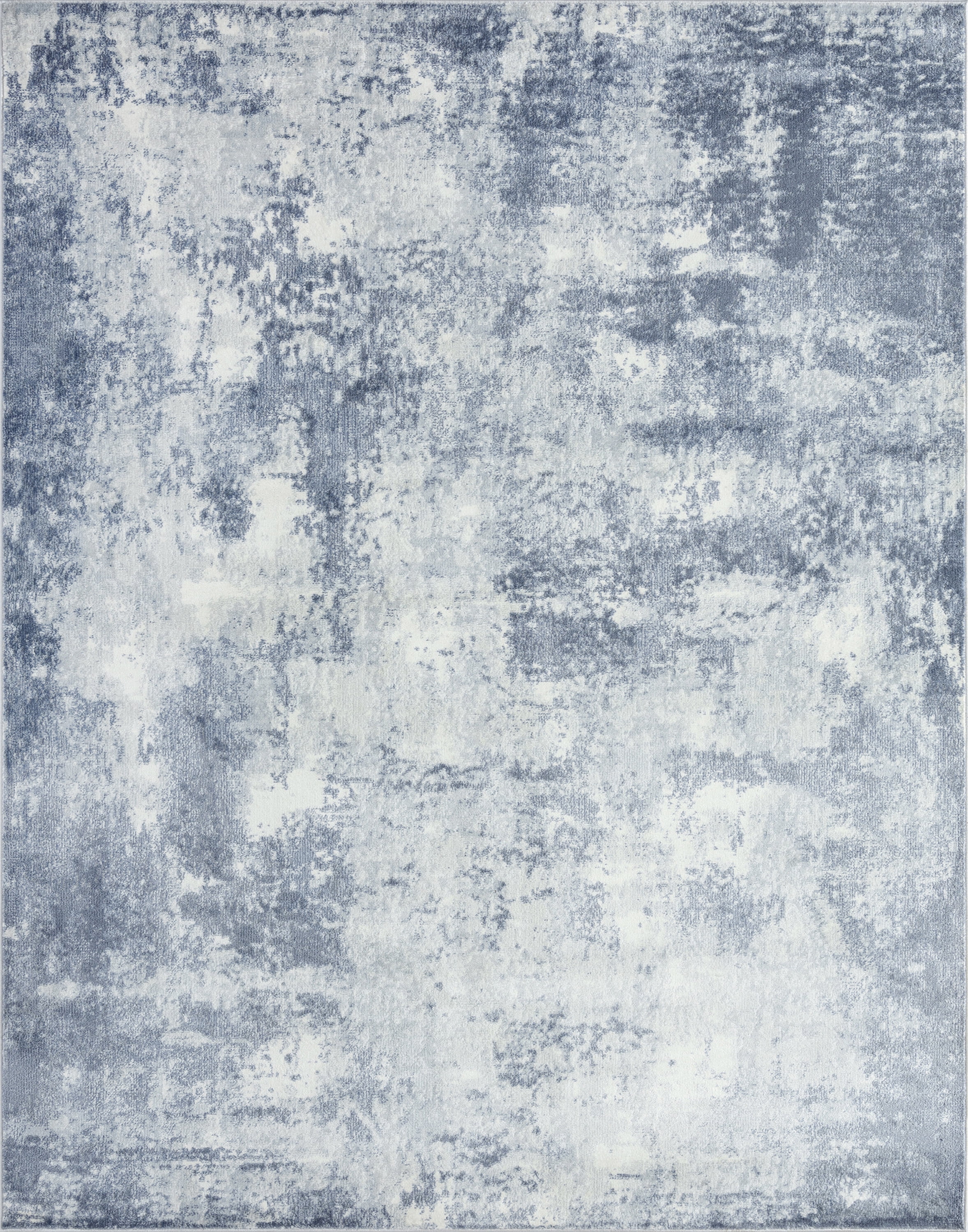 Contemporary 5x8 Area Rug (5'3'' x 7'3'') Abstract Navy, Gray Living Room Easy to Clean