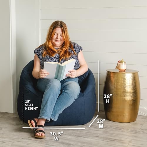 Big Joe Milano Lenox Denim Cobalt Beanbag Chair