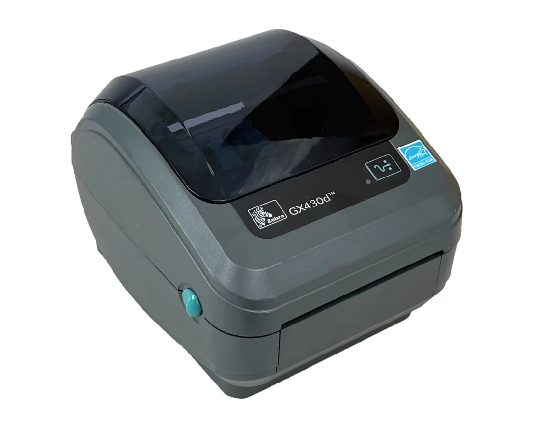 Zebra GX430d Direct Thermal Monochrome Desktop Label Printer - W/ Power Supply