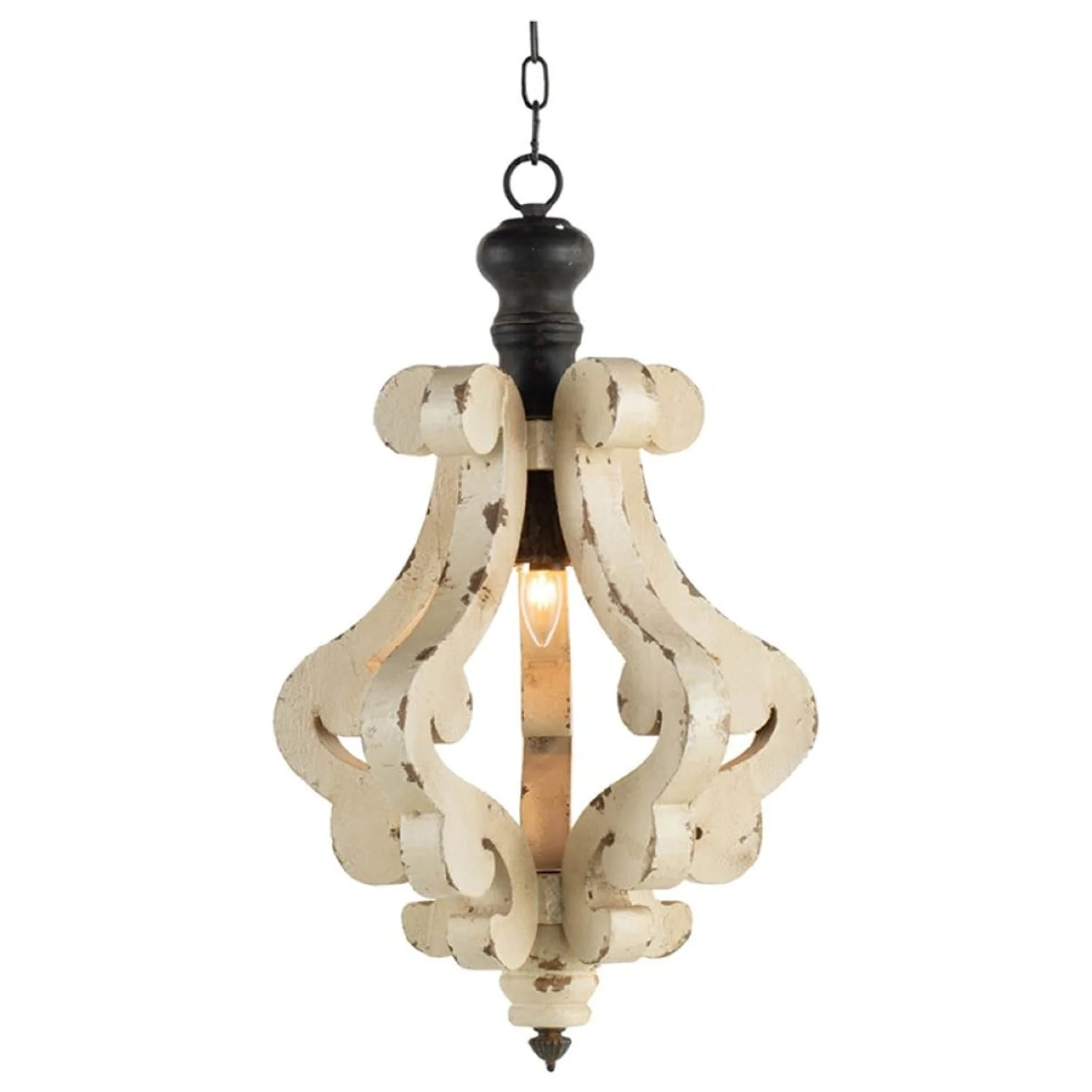 CC Home Furnishings Distressed Antique 1-Light Chandelier - 84