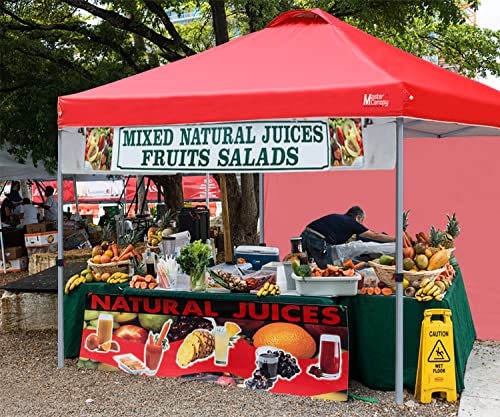 MASTERCANOPY Durable Pop-up Canopy Tent with 1 Sidewall (10'x10',White)